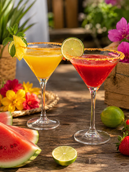 Spicy Margarita mit Mango Chili Topping
