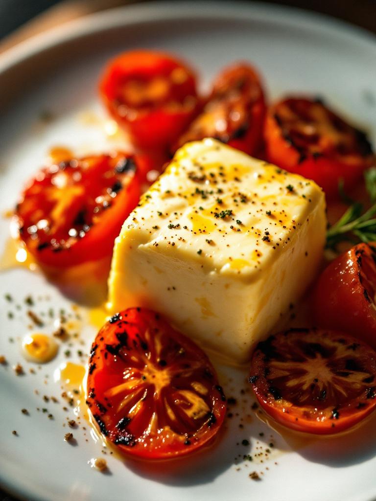 grillbutter und gegrillten tomaten