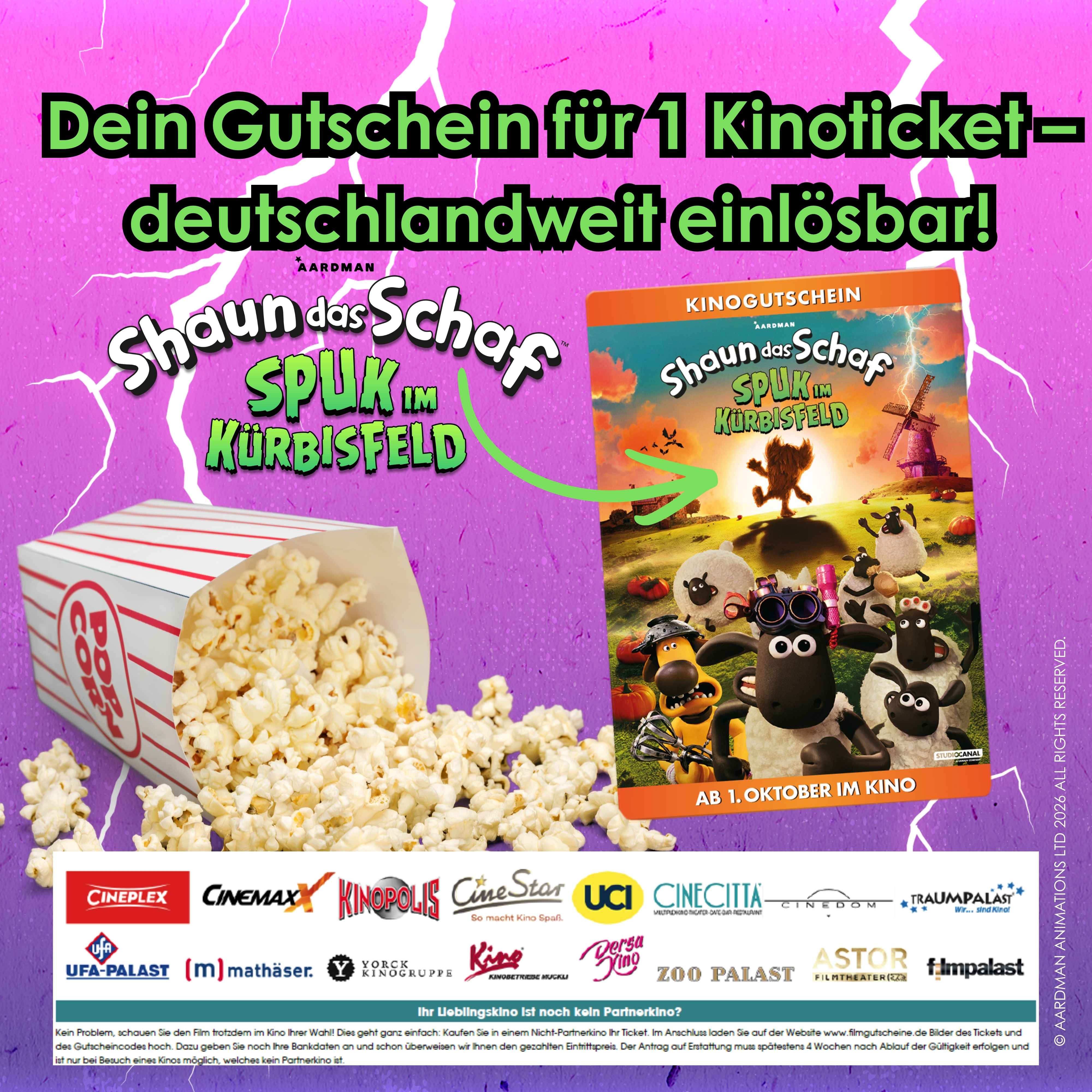 Shaun das Schaf - Bundle mit Kinogutschein