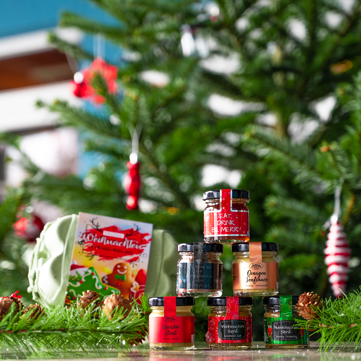 Frohe Weihnachten Altenburger Senf Mini Set
