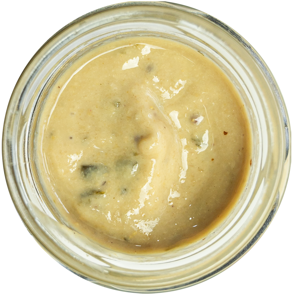 Basilikum-Senf_Produkt Feinvermahlener Senf mit Basilikum - Altenburger Baslikum Senf