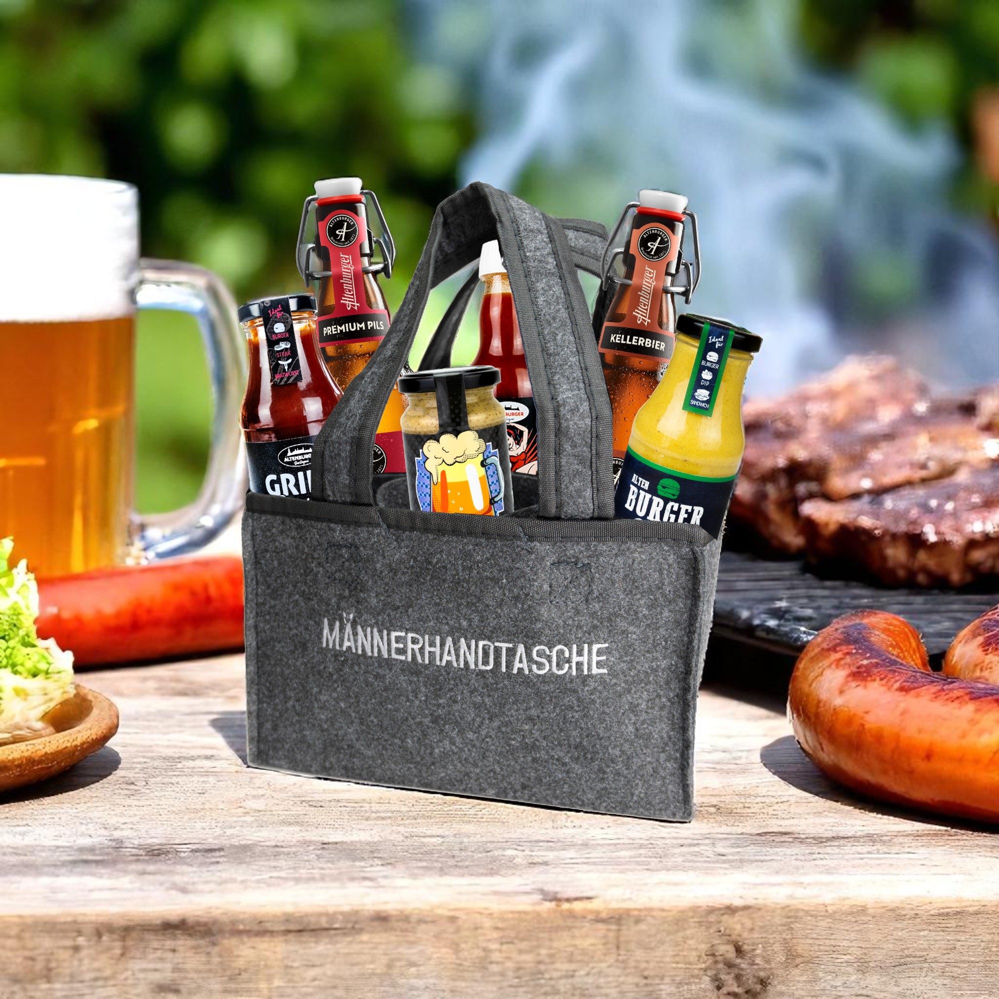 männerhandtsche grillfleisch bier männerhandtasche grillfleisch bier