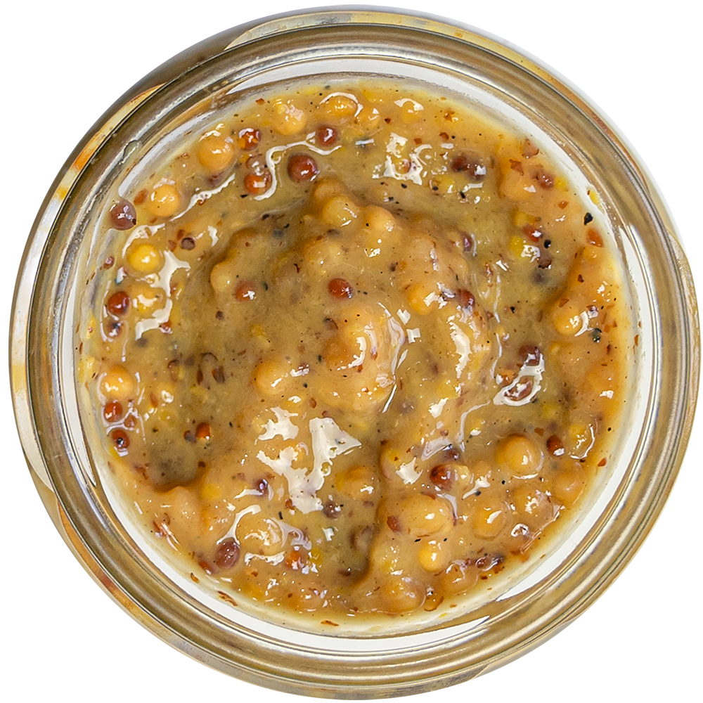 Grobgeschroteter Senf mit ganzen Senfkörnern - Altenburger Knackiger Senf