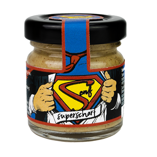 Superscharfer Senf im Mini Glas - Sehr scharfer Senf!