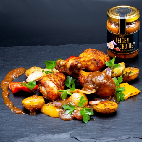 Feigen Chutney schmeckt hervorragend zu Geflügel, BBQ, Gemüse