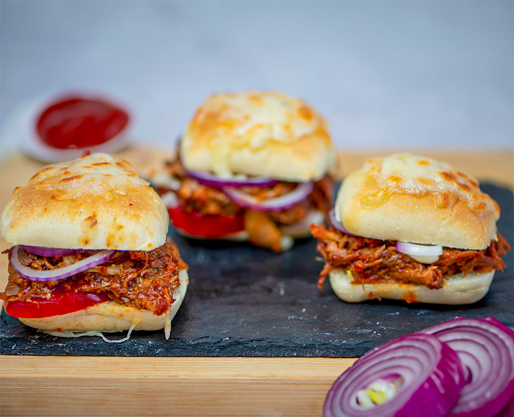 pulled pork burger Pulled Pork aus dem Smoker