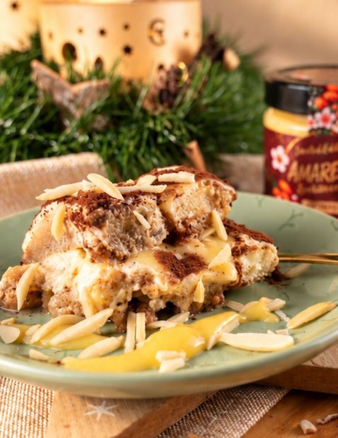 Amaretto-Tiramisu mit Eierlikörcreme