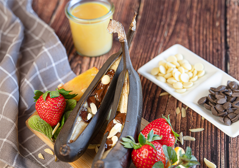 banane gegrillt mit likoer banane gegrillt mit likoer
