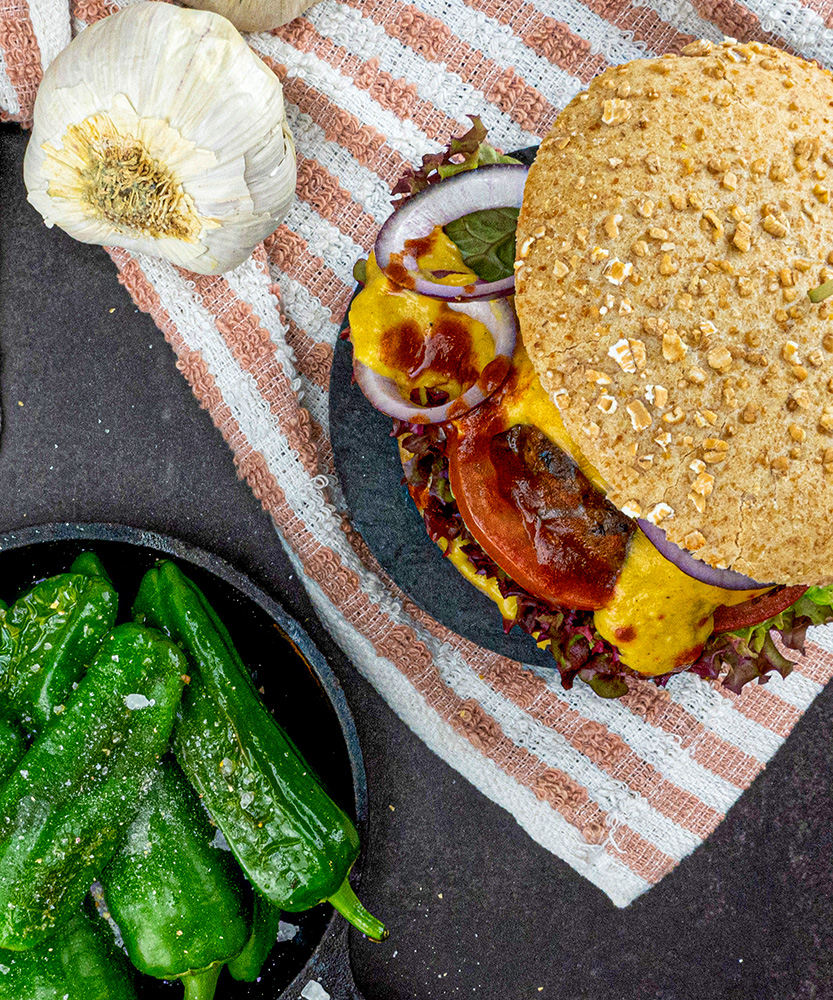 Burger mit Jalapenos Burger mit Jalapenos