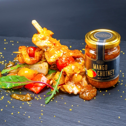 Mango Chutney für Hähnchen und Käse