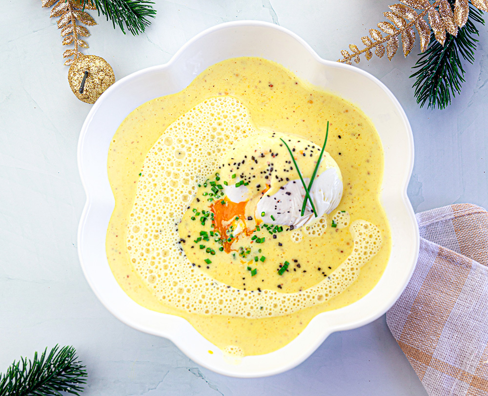 senfsuppe mit pochiertem ei Altenburger Senfsuppe mit pochiertem Ei