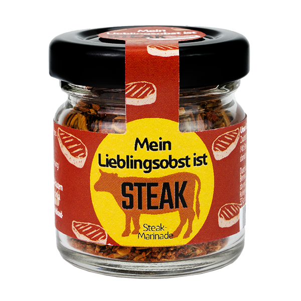 Steak Marinade zum Einlegen, Marinieren und Abschmecken "Mein Lieblingsobst ist Steak"