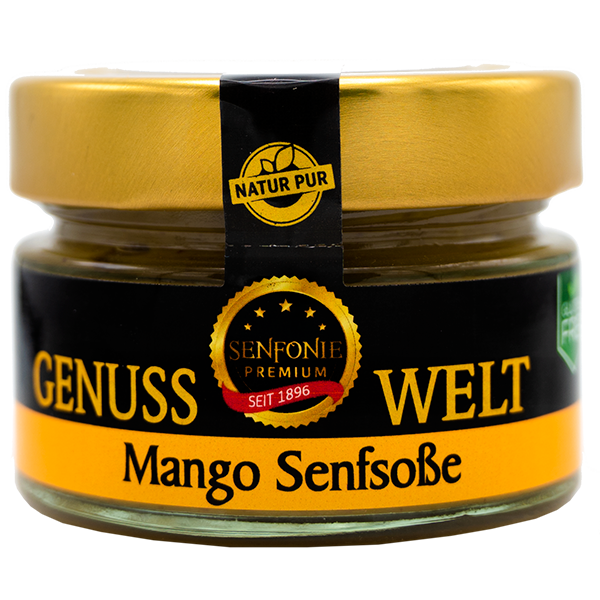 Mango Senfsoße Premium zum Käse, Fleisch und im Quark