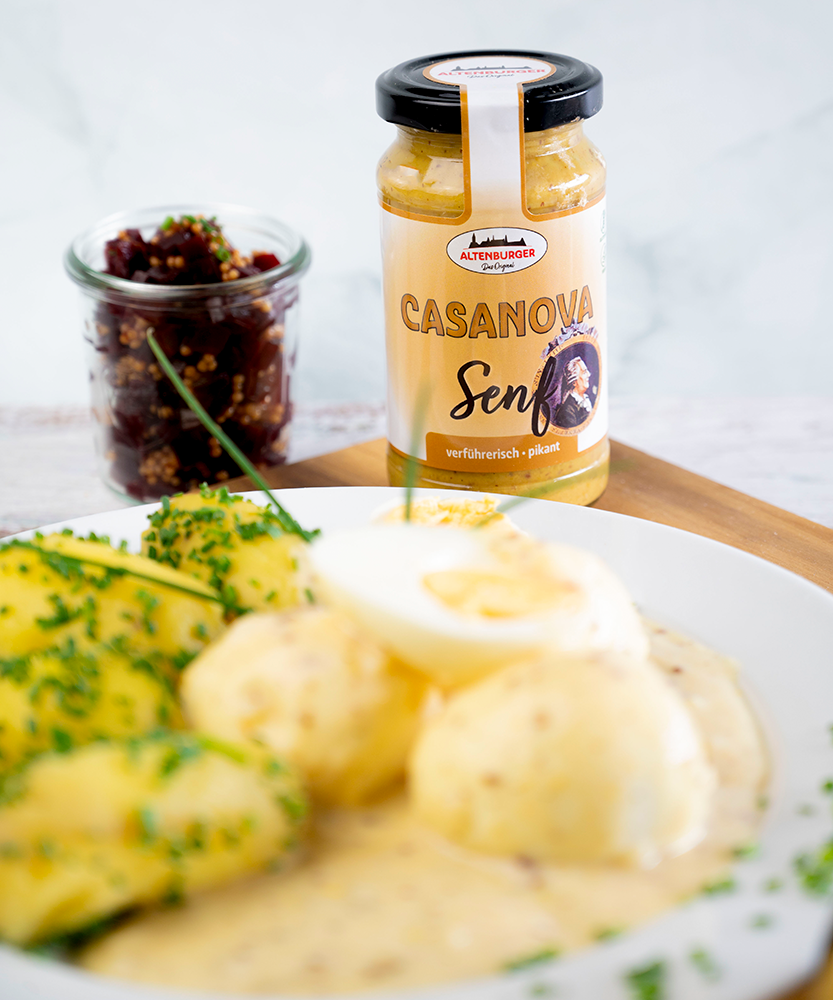 casanova senf mit ei in senfsosse casanova senf mit ei in senfsosse