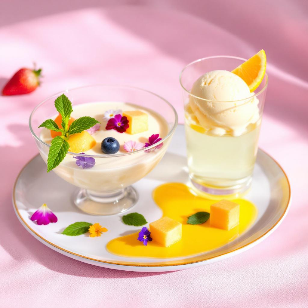 eissorbet mit zitronenbalsam