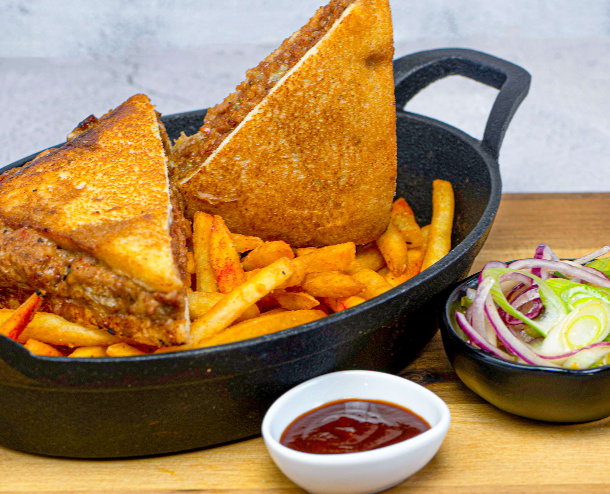 sandwich mit hackfleisch Sandwich mit Hackfleisch