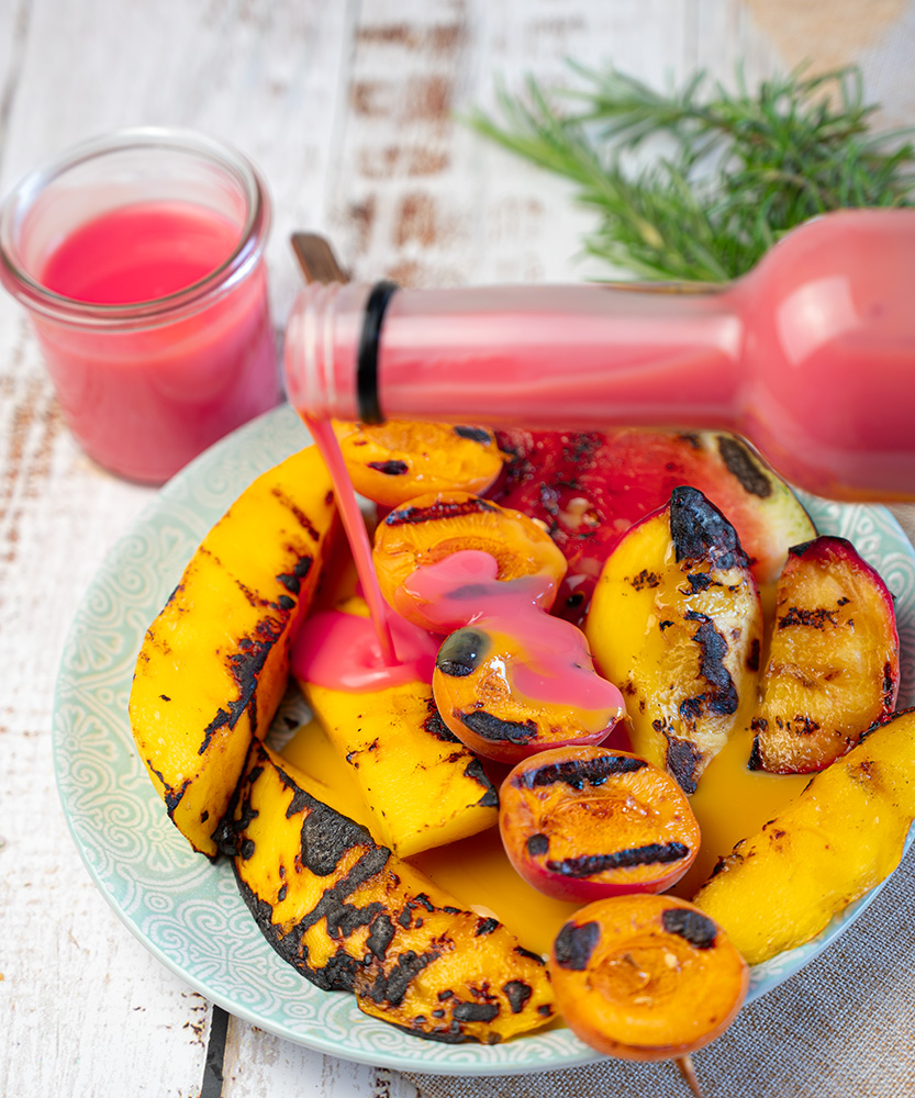 grillobst mit erdbeerlikoer grillobst mit erdbeerlikoer