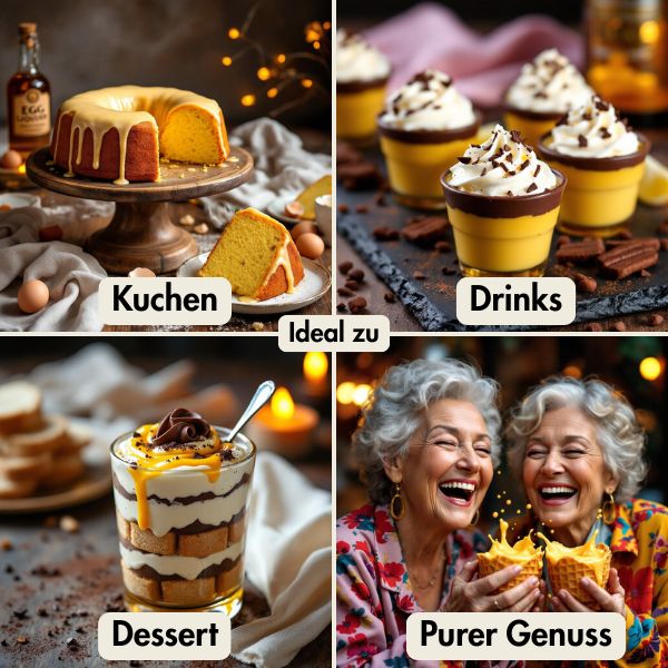 eierlikör für kuchen, drinks, dessert und purer genuss
