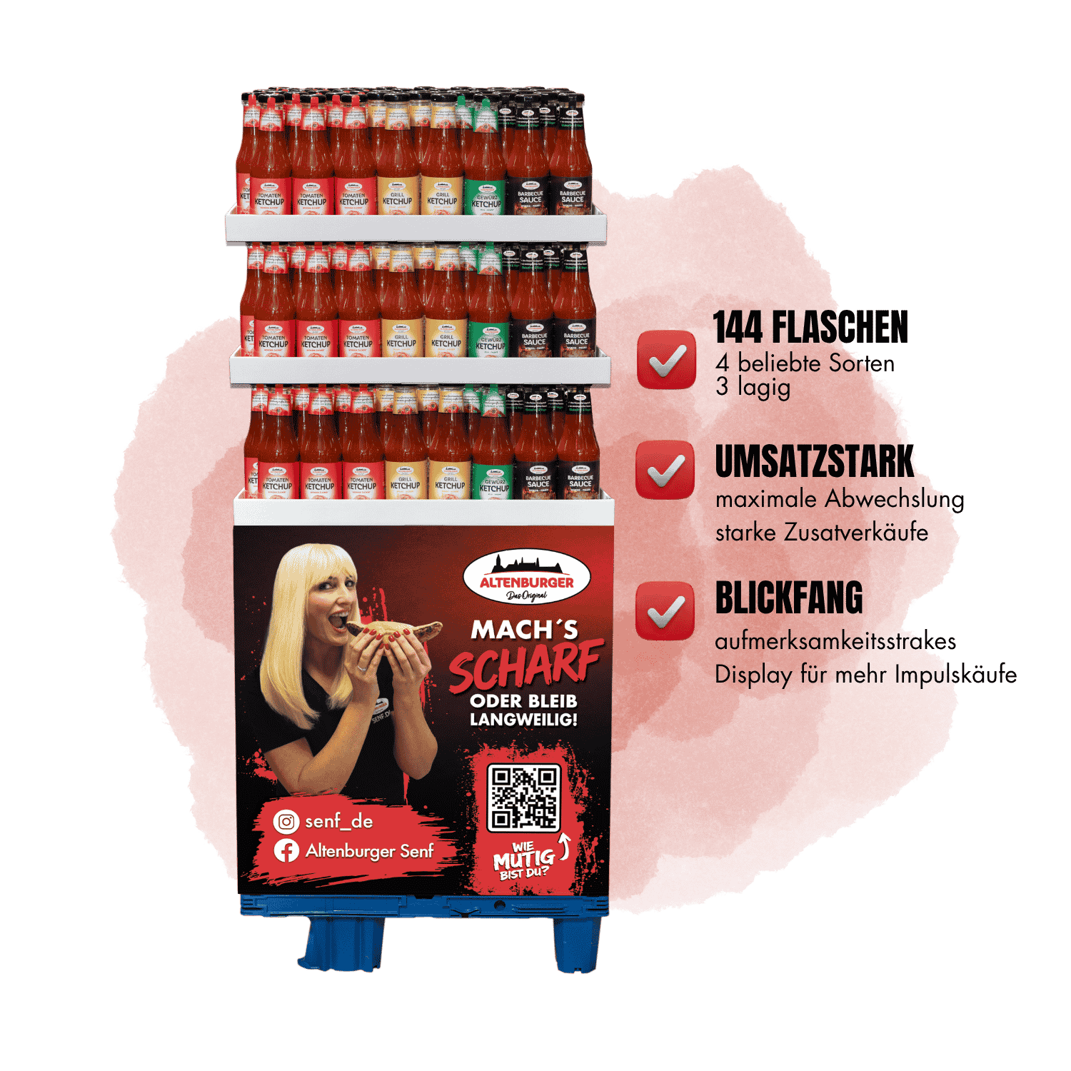 Display 4 Ketchup Sorten 