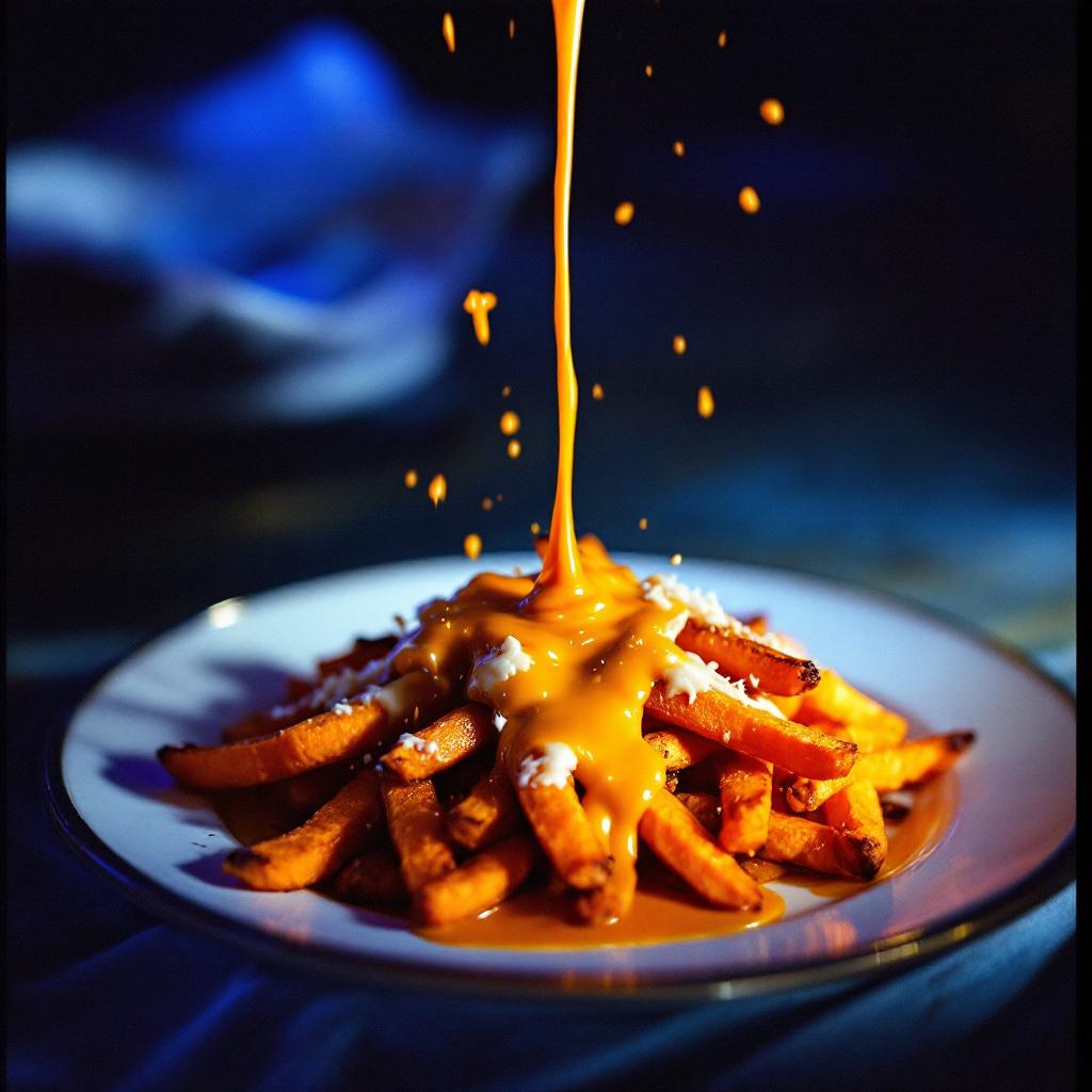 süßkartoffelpommes mit senfsauce