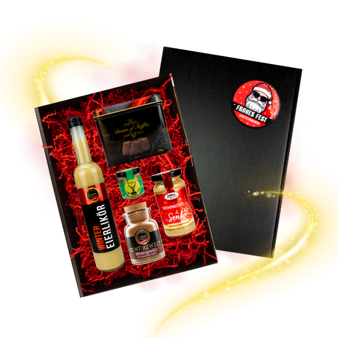 Weihnachtsgeschenk mit Winter Eierlikör