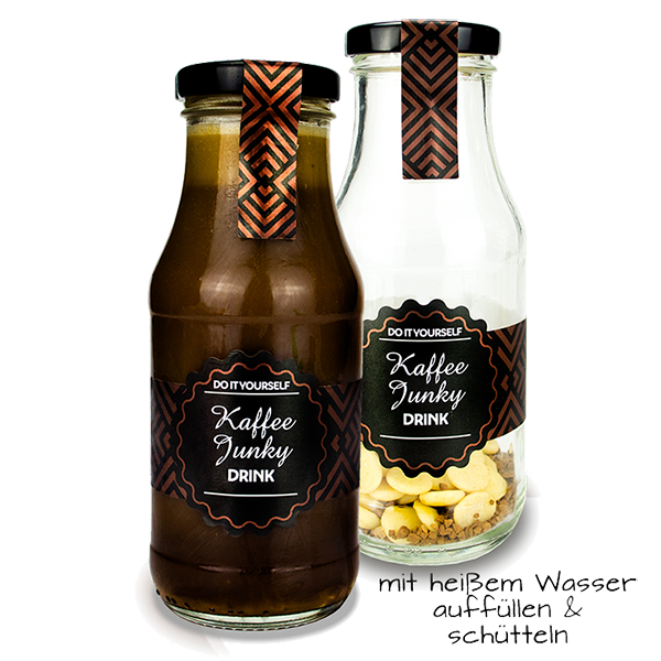 Kaffee Junky Drink- einfach mit heißem Wasser auffüllen, schütteln und genießen