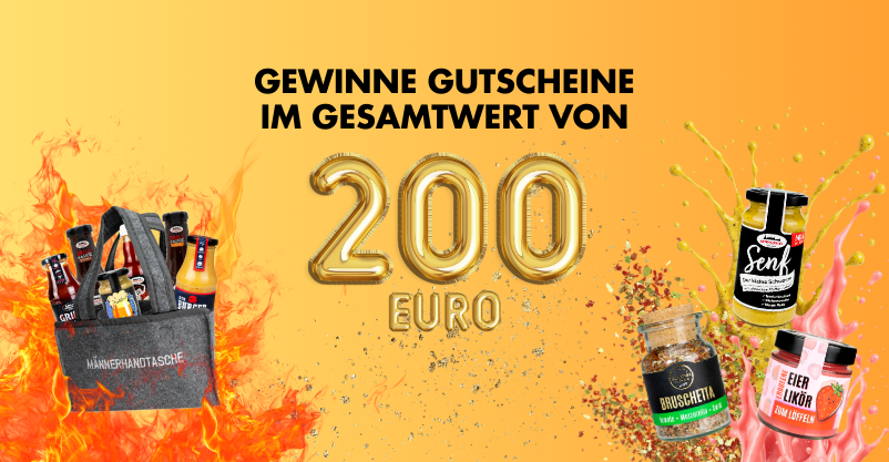 Beim Newsletter anmelden und Gutscheine im gesamtwert von 200 Euro gewinnen Beim Newsletter anmelden und Gutscheine im gesamtwert von 200 Euro gewinnen. Jetzt hier klicken.