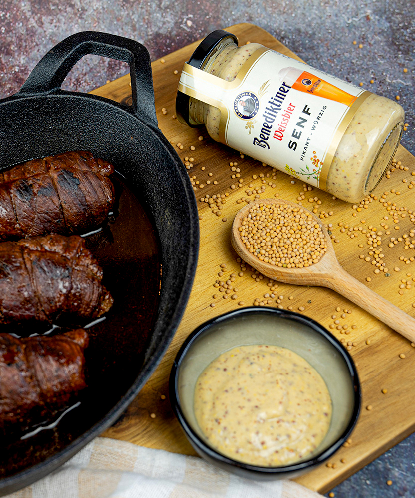 roulade mit benediktiner weißbier senf roulade mit benediktiner weißbier senf
