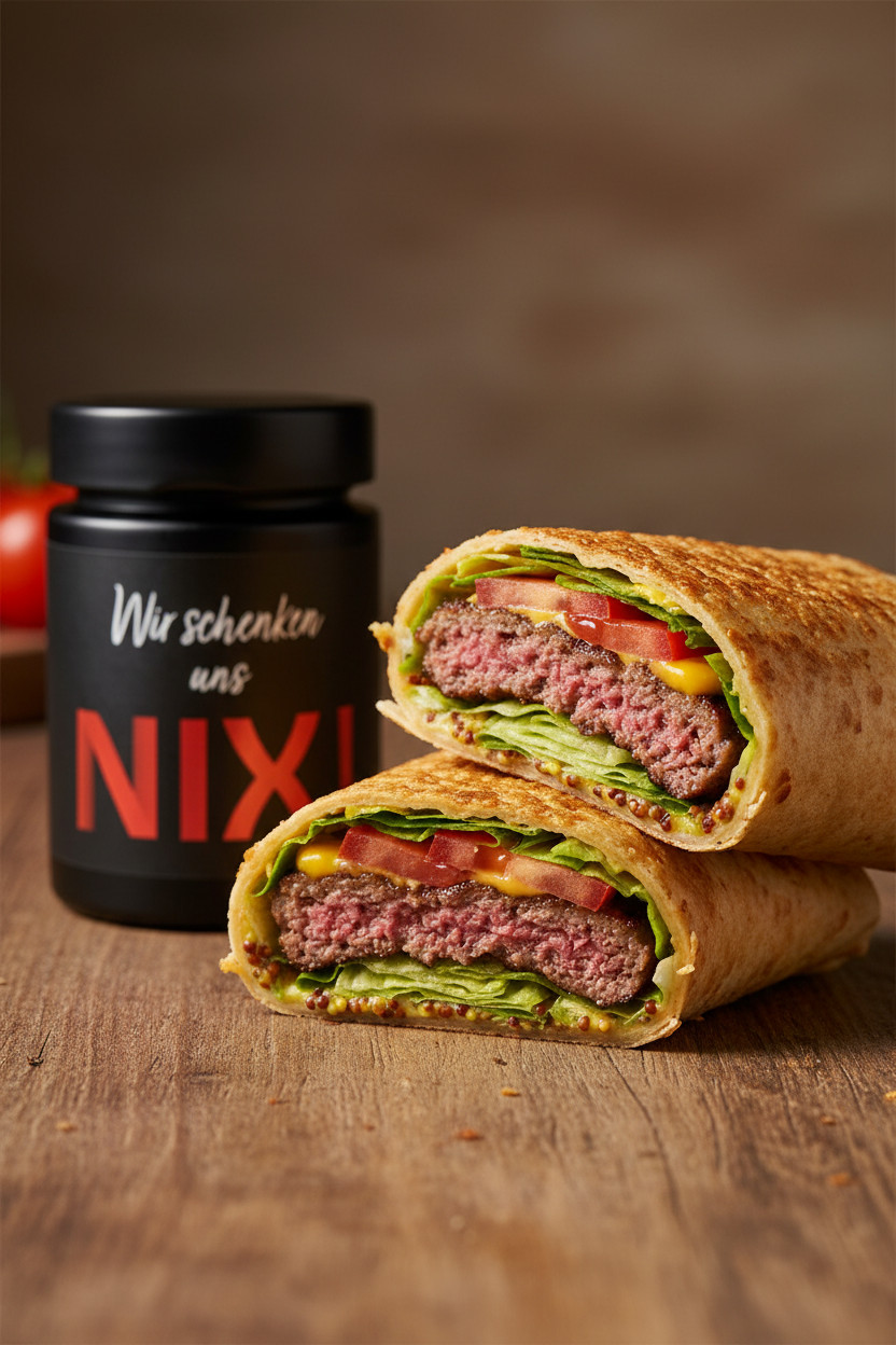 Smoky NIX Senf Smashburger Wrap – schneller, knuspriger BBQ-Wrap