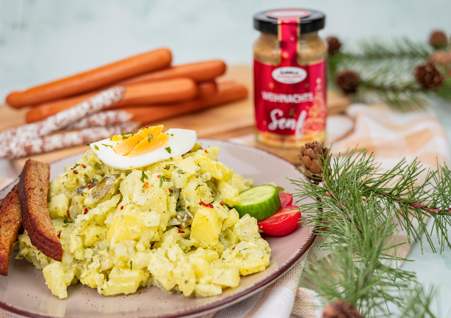 weihnachtssenf mit kartoffelsalat weihnachtssenf mit kartoffelsalat
