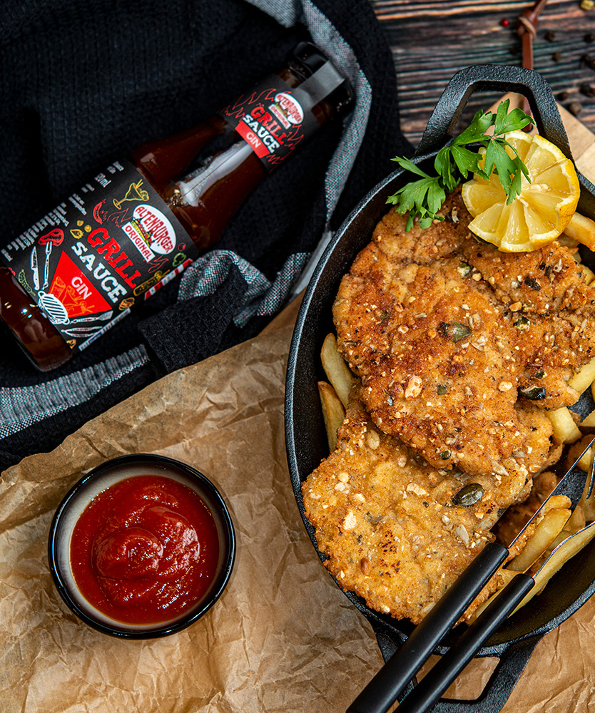 schnitzel mit grillsauce gin schnitzel mit grillsauce gin