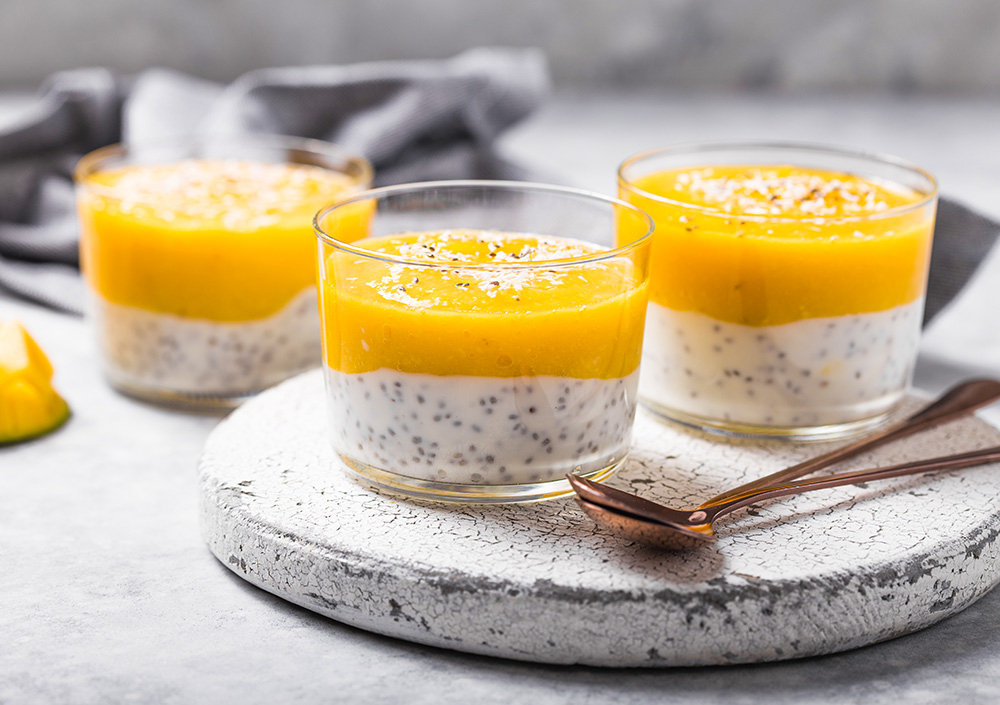 mango dessert mit chiasamen mango dessert mit chiasamen