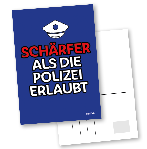 Schärfer als die Polizei erlaub - Postkarte