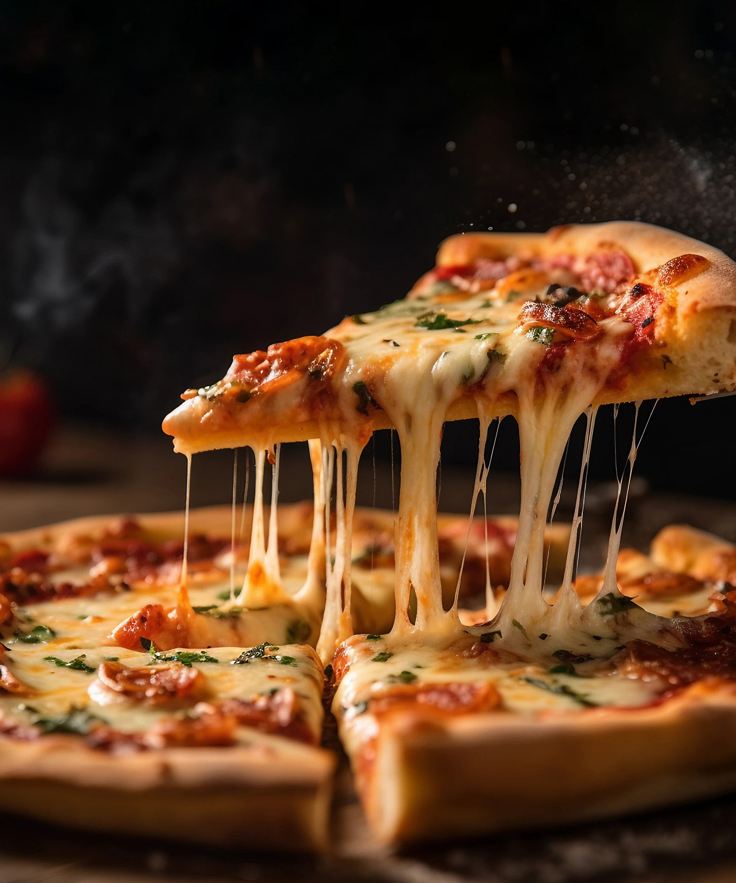 pizza mit kaesefaeden pizza mit kaesefaeden