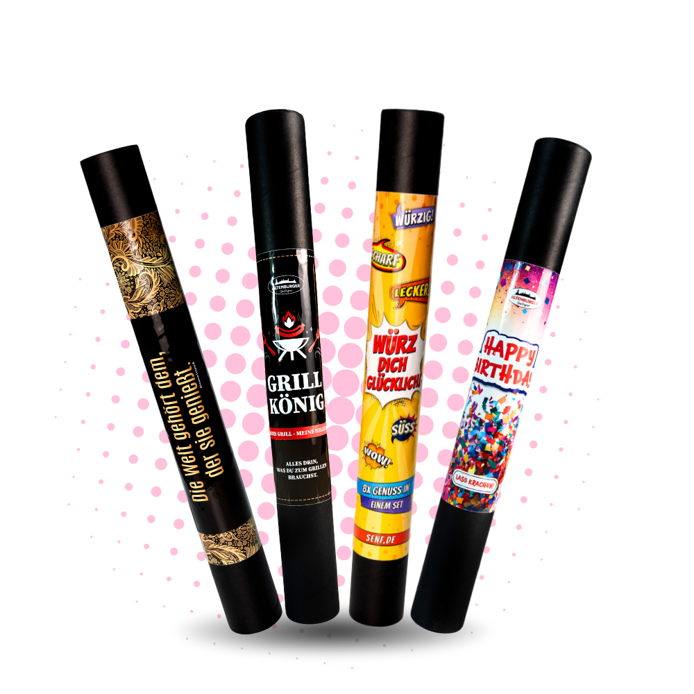 Geschenkrollen für Mini Gläser