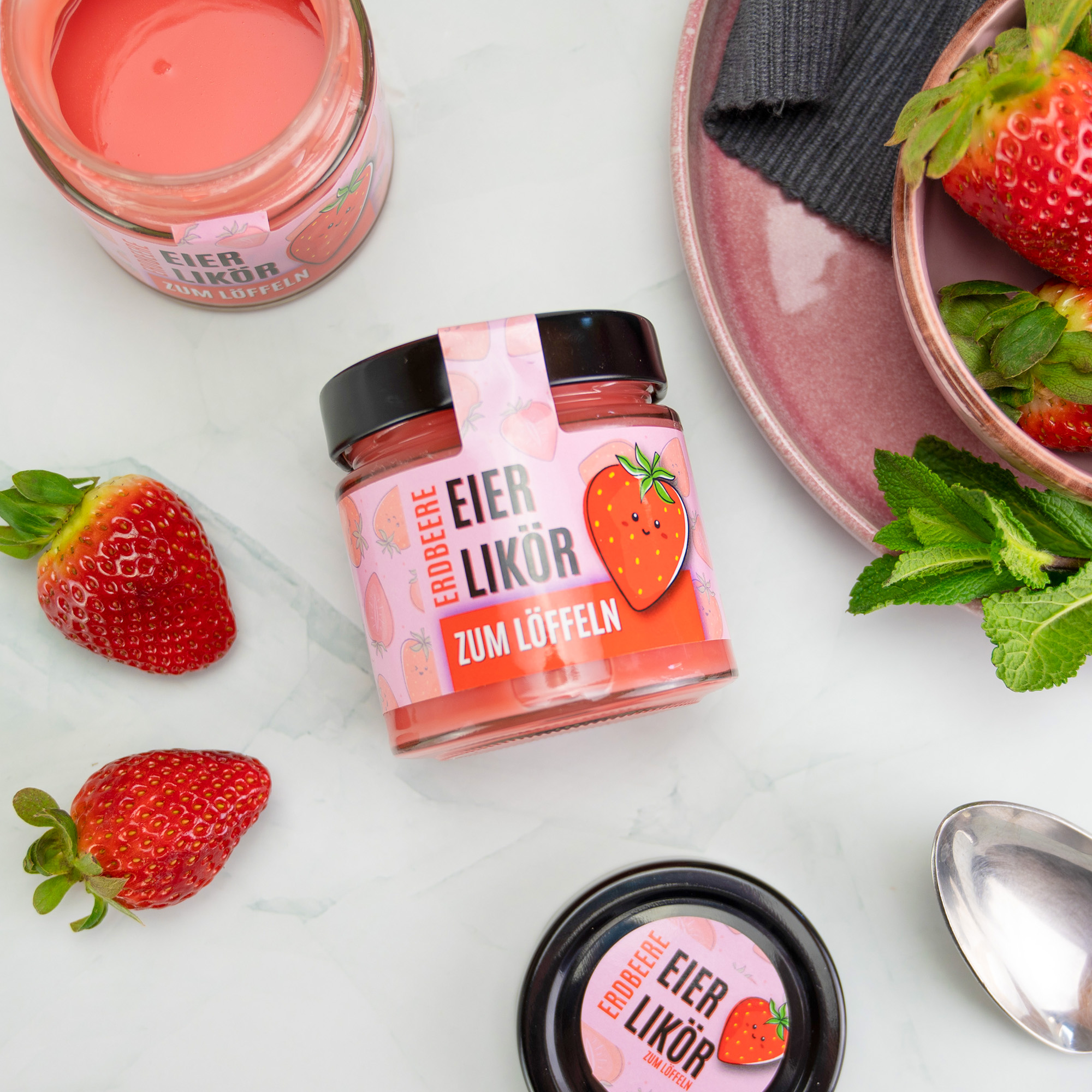 Eierlikör Erdbeere zum Löffeln