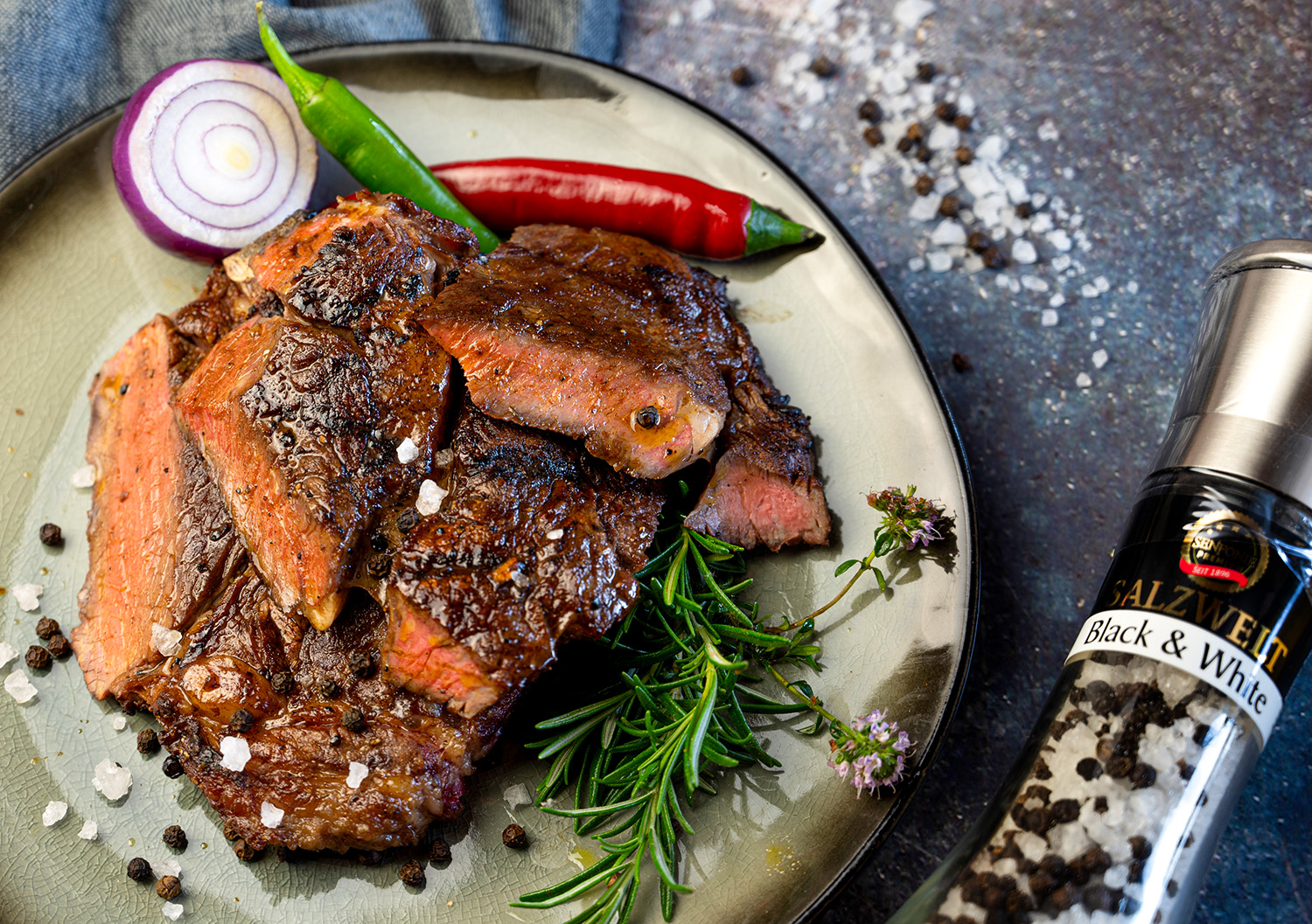 salz unf pfeffermischung fleisch
