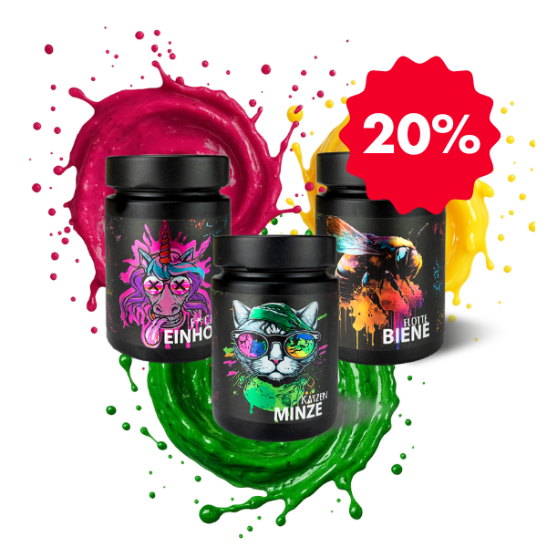 fuck einhorn, kartzenminze und flotte biene senf Katzenminze, Flotte Biene & F*CK Einhorn Set