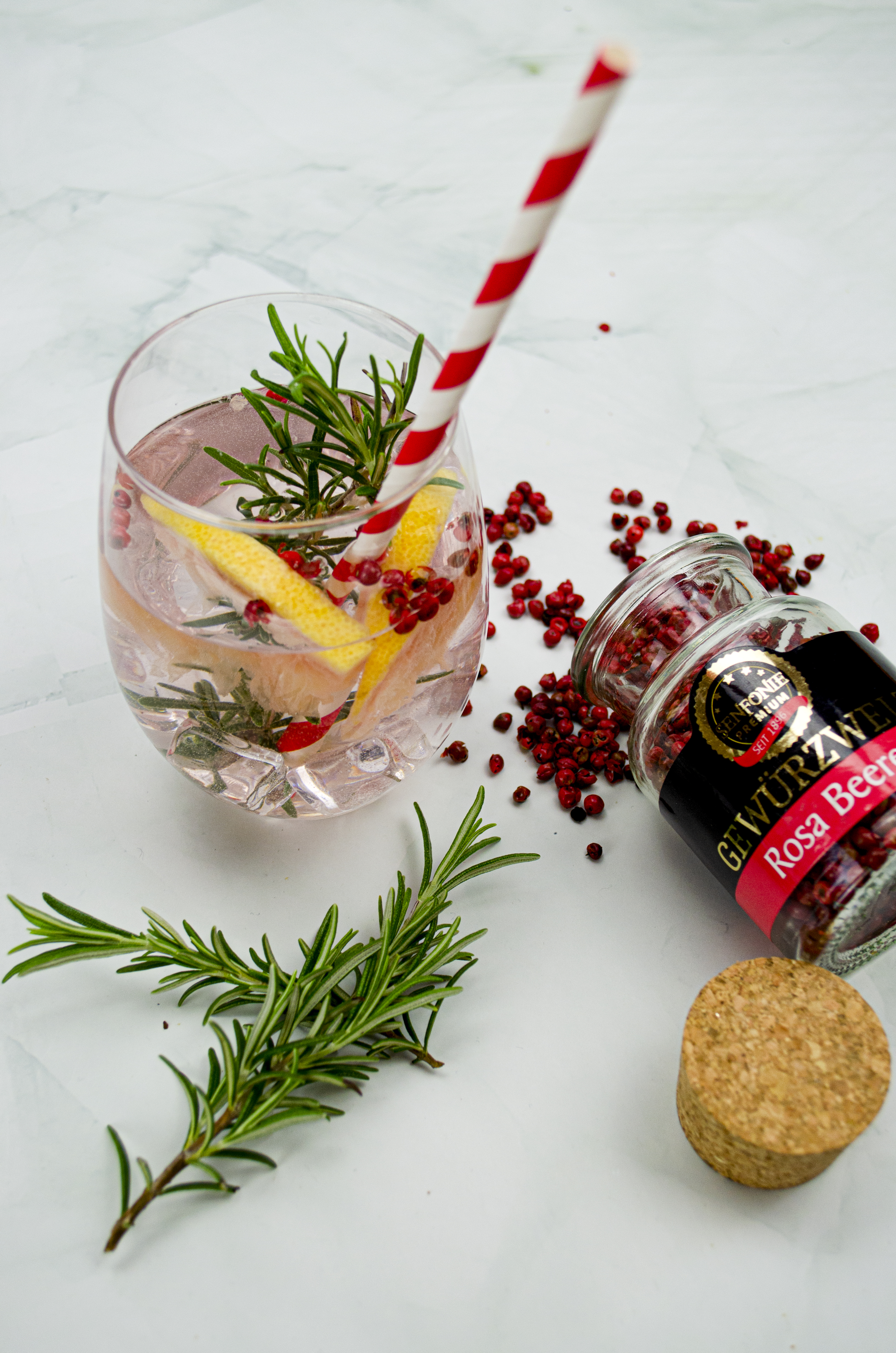 Rosa Beeren ideal für Gin Tonic