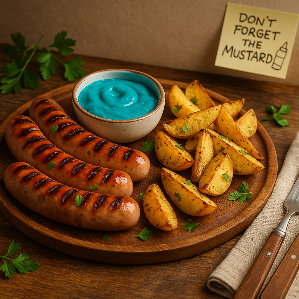 wurst mit blauen senf wurst mit blauen senf