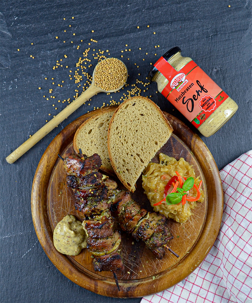 mutzbraten spiess mit mutzbraten senf mutzbratenspiess mit mutzbraten senf