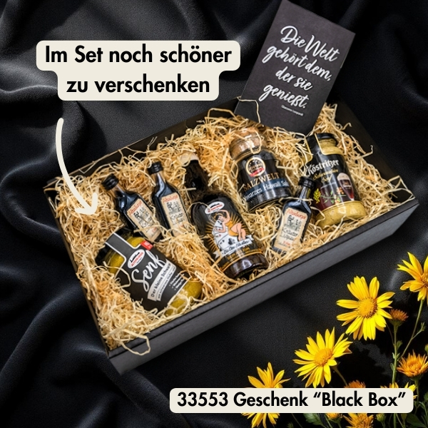 Info Geschenkset mit Pfeffer Senf