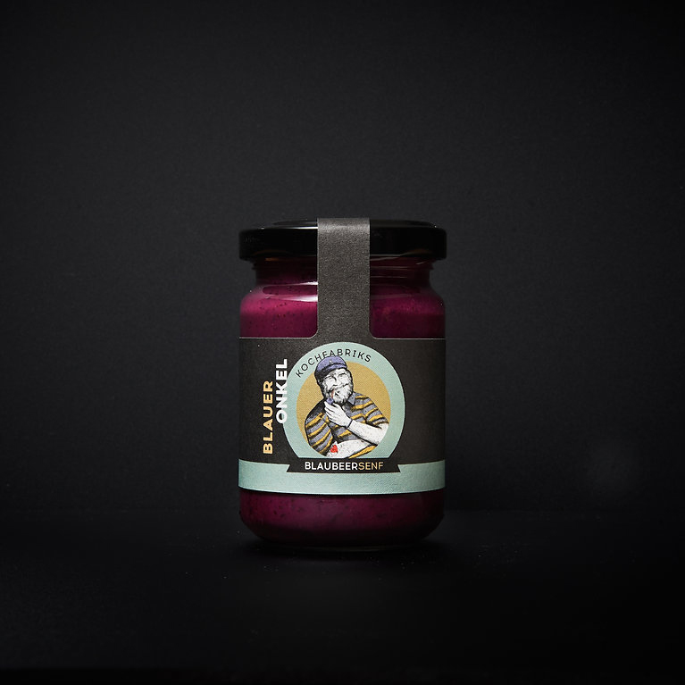 Kochfabriks Blauber Onkel Senf mit Blaubeere