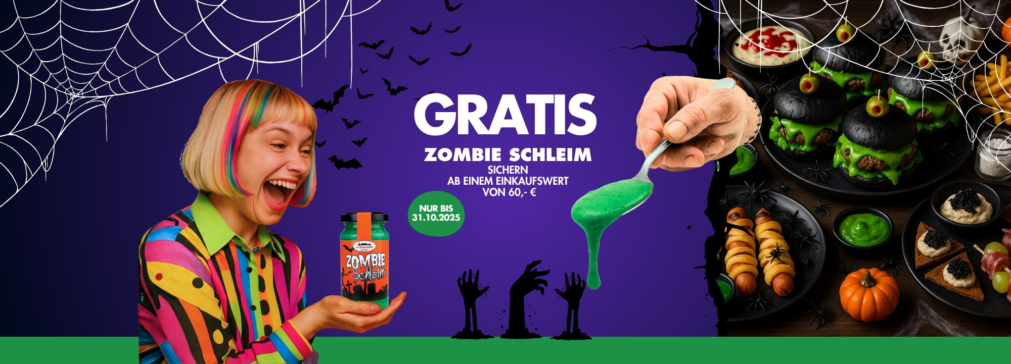 gratis zombie schleim ab 60 euro