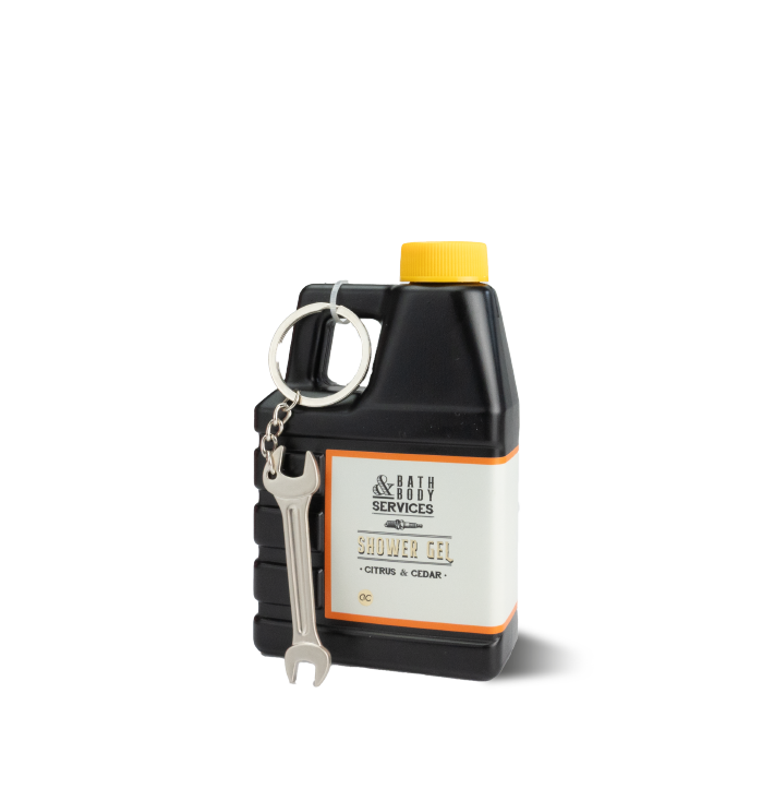 Duschgel Kanister mit Anhänger