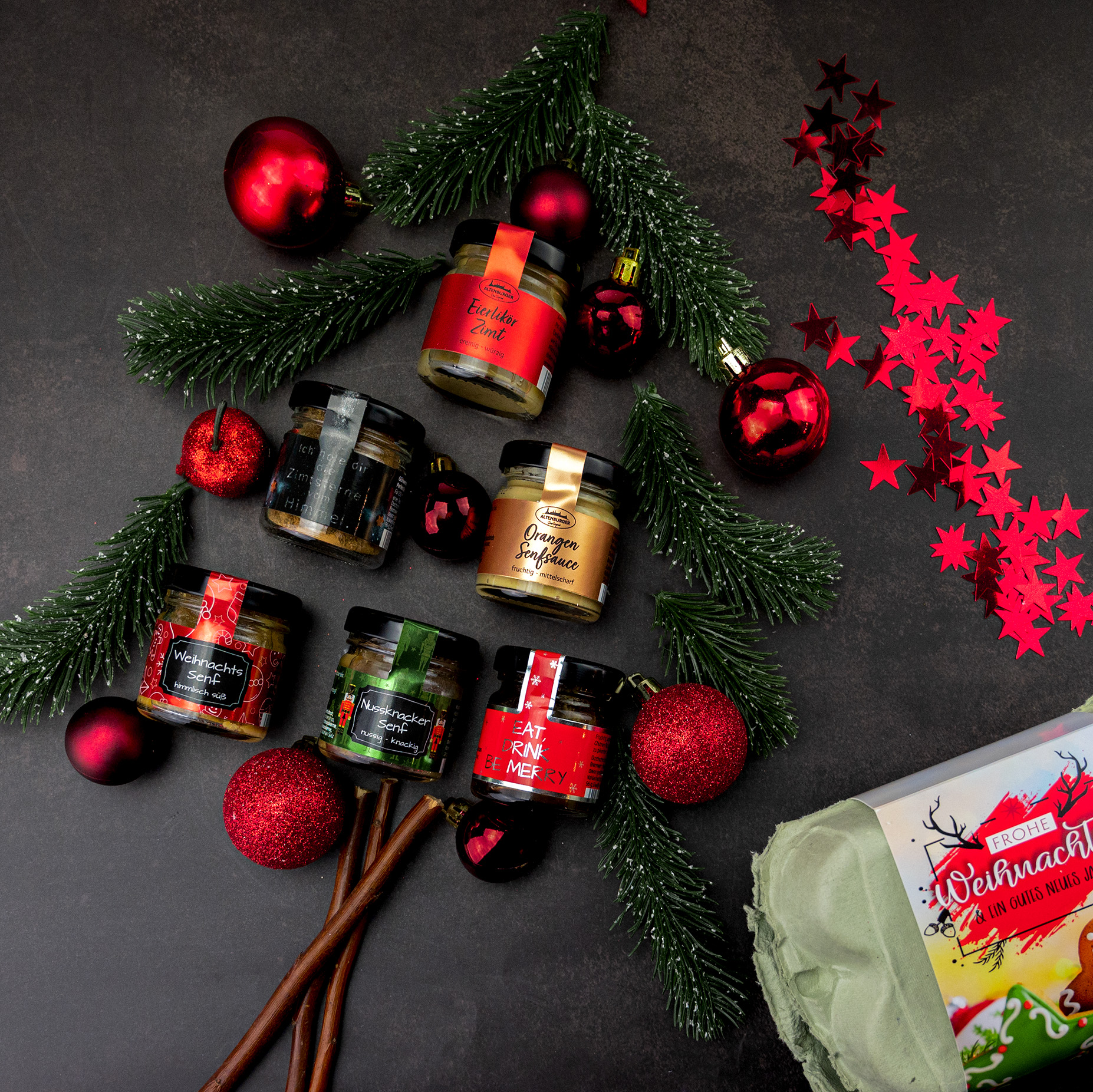 Mini Gläser Geschenkset Frohe Weihnachten