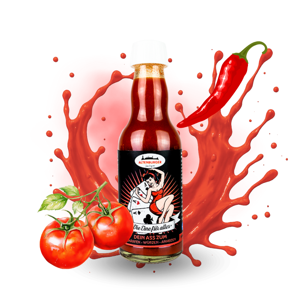 Scharfe Chili Sauce - Die Eine für Alles, extra scharf Scharfe Chili Sauce - Die Eine für Alles, extra scharf