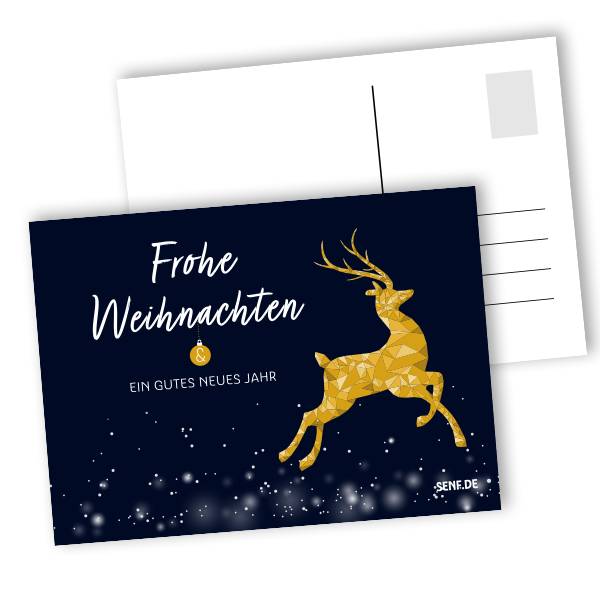 Weihnachten Grußkarte Frohe Weihnachten & ein gutes neues Jahr