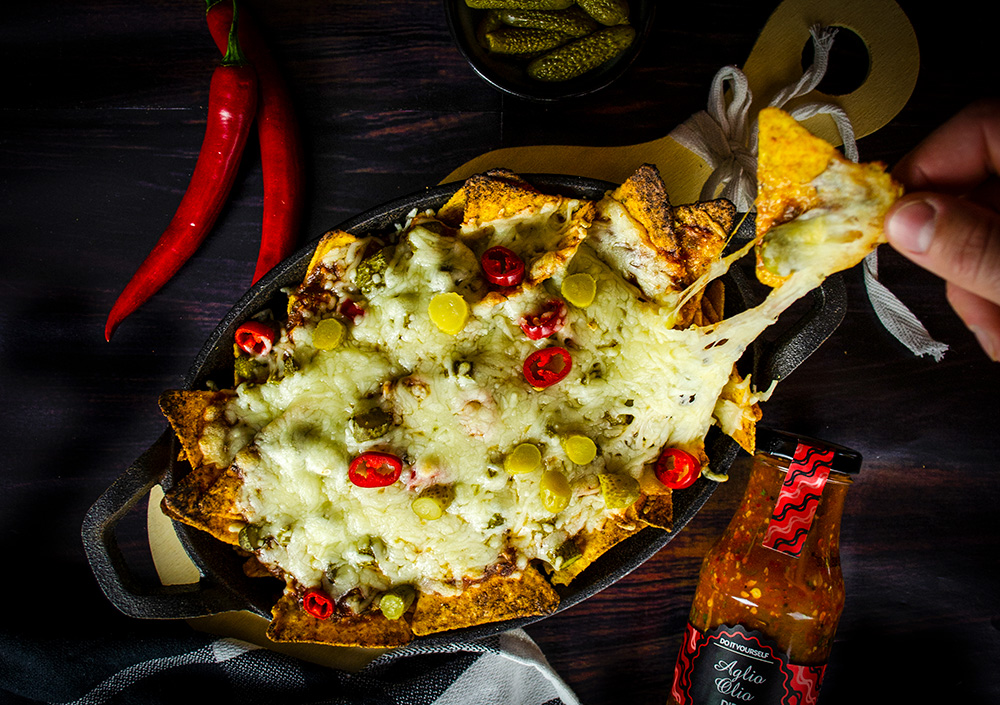 aglio olio sauce zu nachos mit kaese aglio olio sauce zu nachos mit kaese