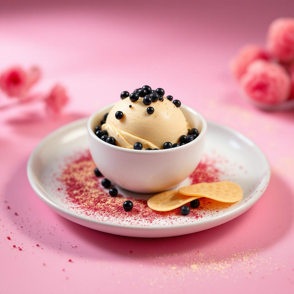 eis mit senfkaviar